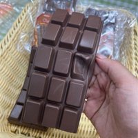 1pc Simulated Chocolate Squeeze Toy PU Soft and Slow Rebound Office Stress Relief Toy Hand Relaxation Gift Desktop Ornament