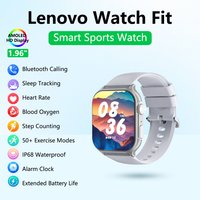 Lenovo Smart Watch Women Health Monitoring Heart Rate Bluetooth Call 1.96” HD AMOLED Waterproof IP68 Smartwatch For Android IOS