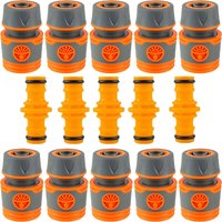 1/2 inch(12mm) Hose Repair Connector Extender for Join 1/2 inch Garden Hose Pipe Quick Repair Connection
