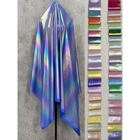 Regenbogen-Farbverlauf Glänzender Leder-Daunenjackenstoff Candy-Papier Glänzendes Buntes Nylon Wasserdicht als Halber Meter