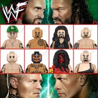 TP1064 WWE Wild Gladiator Mini Action Figures Doll Classic Wrestling Character ROCK Big Show John Cena Model Bricks Toy Gifts