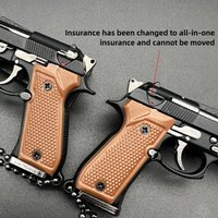1:3 Scale Alloy Pistol Keychain Mini Toy Gun Metal Keychain for Adults Kids Christmas Gift