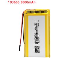 103665 Lithium Polymer Battery 3.7V 3000mAh ForShip Model Excavator Large Capacity Charging Drone