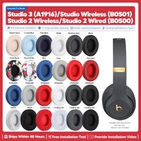 Replacement Ear Pads For Beats Studio 3 Studio 2 Wired Headphone Accessories Headset Ear Cushion Repair Parts A1916 B0500 B0501