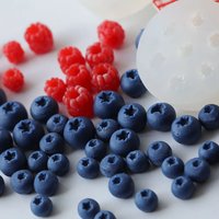 3D Candle Silicone Mold Simulation Fruit DIY Baking Mold Blueberry Raspberry Shaped Cake Decorating Tool Homemade
