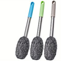 1pc A Silk Brush with An Extended Handle Designed for Thorough Cleaning Without Leaking Anything