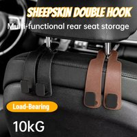 Car Headrest Hook Seatback Storage Rack Backpack Holder Multi-Functional Suede Double-Ended Hook - Universal Car Accessories