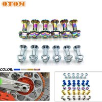 OTOM Motorcycle Sprocket Bolts M8x1.25 Chainwheel Chain Plate Screws Nuts Set For HONDA YAMAHA KXF SUZUKI AVANTIS BRZ Universal