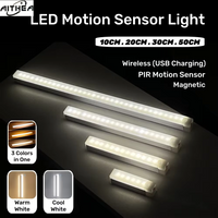 AITHEA Rechargeable Motion Sensor LED Cabinet Light Induction Night Light Portable Bar Lamp for Bedside Wardrobe Closet Aisle