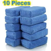 1/10Pcs Car Wax Applicator Pads Microfibre Polishing Sponges Soft Auto Detailing Waxing Sponge Cleaning Foam Car Paint Care Pad