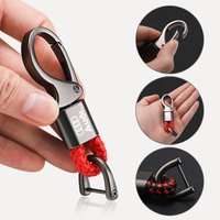 Car Zinc Alloy Key Ring Braided Rope Keychain Emblem KeyRing For Audi Quattro Sline A3 A4 A6 A5 Q5 A1 Q7 Q3 Q2 Q8 A7 A8 TT S1
