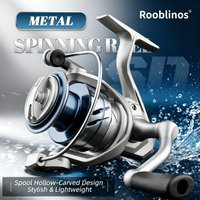 Rooblinos SD Freshwater & Saltwater Spinning Reel: 5.2:1 Gear Ratio, 10kg Max Drag, Precision CNC Aluminum Spool
