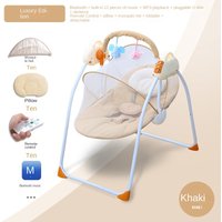 Baby Rocking Chair Electric Rocking Bed Cradle Crib Rocking Chair Sleeping Basket Coaxing Sleep Baby New Large Space Crib
