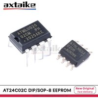 10PCS AT24C02C DIP-8 SOP-8 AT24C02 24C02 02CM 02DM AT24C02C-PUM AT24C02C-SSHM-T AT24C02D SMD 2Kbit I2C 2wire Microchip EEPROM IC