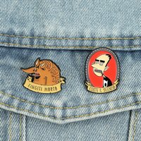 Italian Animation Enamel Pins Zerocalcare Character Armadillo Brooches Lapel Badges Cartoon Anime Jewelry Gift for Friends