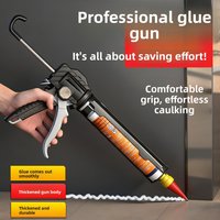 Heavy-Duty Caulk Gun - Labor-Saving Universal Tool for Glass Glue & Silicone Sealant Application