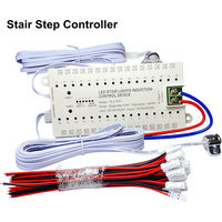 LED Strip Light PIR Motion Sensor Stair Controller 12V 24V 32Channel Dimmable TX-LTK01 Staircase Step Dimmer for Home Automation