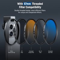 NEEWER Clip On 67mm Phone ND Filter Kit 4 Graduated Color Filter Compatible with Samsung S23 S24 iPhone 16 15 Pro Max Plus 14