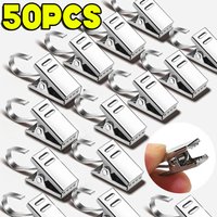 10-500pcs Stainless Steel Curtain Clips Window Curtain Hook Clips Drapery Hooks Replacement Hanging Display Photos Drapes Clamp
