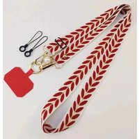 Universal Adjustable Long Mobile Phone Lanyard Crossbody Card Neck Cord Clip Hang Lanyard Pearl Hanging Charm Anti-lost Lanyard