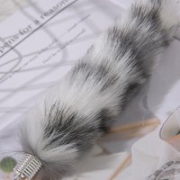 Fox Tail Keychain Soft Fluffy Animal Tail Unique Plush Irregular Car Keyring Bag Pendant for Purse Fashion Decor