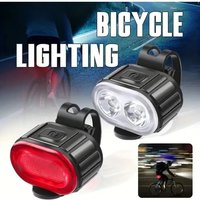 AliExpress Htomaza Bicycle Front & Rear Light Set Rechargeable LED Headlight Taillight Portable Floodlight for Mountain Road Biking Night Riding