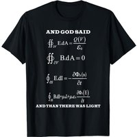 Maxwell Equations Light Physics Graphic Tee Funny Science Gift Soft Breathable Cotton T-Shirt