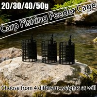 3PCS Carp Fishing Method Feeder Cage, Grid Bait Feeder for Carp Rig Setup, Inline Carp Feeder Connector, Carp Terminal Tackle