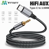 DAC USB Type C Male Aux Audio Cable To 3.5mm Jack Male Speaker Cable for Headphone Headset Aux Cord for Xiaomi Huawei Samsung