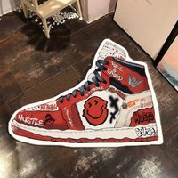 Sneaker Teppich beliebte Mode Teppiche Wohnzimmer Dekoration Schlafzimmer Salon Kinderzimmer Bereich Teppich Matte weichen Flanell Teppich und Teppich
