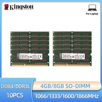 10PCS Kinston Laptop Ram DDR3 DDR3L 4GB 8GB 1066Mhz 1333Mhz 1600Mhz 1866Mhz SODIMM 1.5V 1.35V 204Pin Notebook RAM