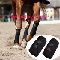 2 Stück Polar Fleece Pferde Leggings Anti-Ausbuchtung Sehnenschutz Tanz Schritt Beinbandagen für Reitsport