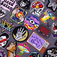 Magic Evil Eye Embroidered Patches On Clothes DIY Iron On Patches For Clothing Sticker Badge On Backpack Jacket Fusible Patch