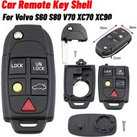 5 Buttons Flip Remote Key Case FOB Replacement Fit for VOLVO S60 2000-2009 / S80 1999-2006 /V70 2000-2007 XC90 2002-2013 Car Key