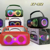 ET-312 Bluetooth Speaker Portable Handle Subwoofer with RGB Ambient Lights Loud Volume for Home Theater & Outdoor Activities