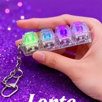 Rgb Lighting Creative Decompression Keychain Stress Relief Artifact Keyboard Switch Tester Illuminated Transparent KeycapsHot