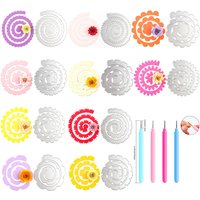 3D Large Spiral Rolled Flowers Garland Cutting Dies for DIY Scrapbooking Decorative Crafts Embossing Paper Cards Making 2024 New