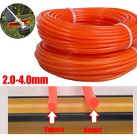 2mm 2.4mm 3mm 3.5mm 4mm Round and Square Mowing Nylon Grass Trimmer Rope Brush Cutter Strimmer Line Wire Lawn Mower Accessories