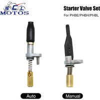 Sclmotos- Manual/Automatic Pull Choke Assembly Starter Valve Set For Dellorto PHBE PHBH PHBL 125 PK Motorcycle Carburetor Carb
