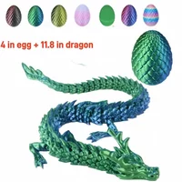 3D Printed Chinese Dragon Egg Set Creative Holiday Gift Colorful Figurine Ornament Thoughtful Present for Christmas Birthday