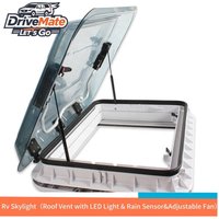 OEM RV Accessories 700*500mm RV Caravan Skylight With 12V LED Light Aluminum Frame Roof Window