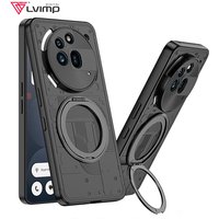 Lvimp 360° Rotatable Magnetic Ring Case for Nothing Phone 3a Pro Phone3a Pro Stand Holder MagSafe Wireless Charging Back Cover