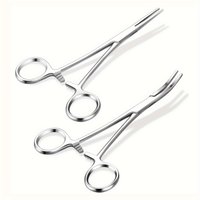 Serrated pliers straight scissors, stainless steel elbows serrated pliers handmade tools emergency laboratory hemostatic forceps