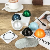 Coffee Pod With Aluminum Foils Lids Compatible With Nespresso Vertuoline Machine Reusable Capsule Kit Heat Sealable Films