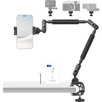 NEEWER 22" Magic Arm w C Clamp 1/4 3/8 Overhead Camera Mount Mic Boom ArmDesktop Stand for Smartphone Webcam Camera Mic Light