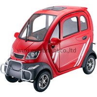 China CE Certified 4-Wheel Electric Mobility Scooter Moped Cheap New Energy 3-Seater Mini Car Green Product