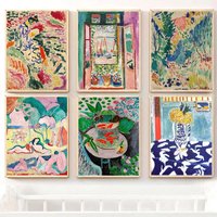 Matisse Retro Posters and Prints Abstract Landscape Wall Art Vintage Canvas Painting Wall Pictures for Living Room Home Decor