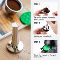 42.5mm Stainless Steel Espresso Coffee Tamper Powder Hammer Pressing For Dolce Gusto Capsule Pods Coffee Tool Accessories