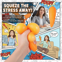 Carrot Vegetable Squishy Stress Relief Toy Fidget Decompression Pinch Sensory Toy for Kids And Adults Gift