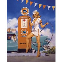 Vintage Metal Tin Sign Gifts For Pinup Tin Sign Garage Union 76 Gas Station Pin Up Garden Yard Signs Home Decor Wall Art for Fa